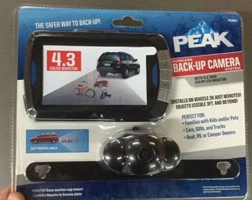 Peak wireless back-up camera system with 4.3&#034; color lcd monitor pkcobu4