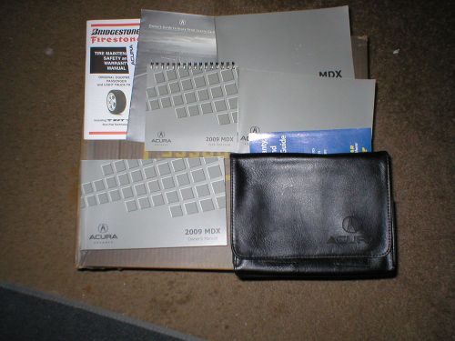 2009 acura mdx owners manual set with cover case