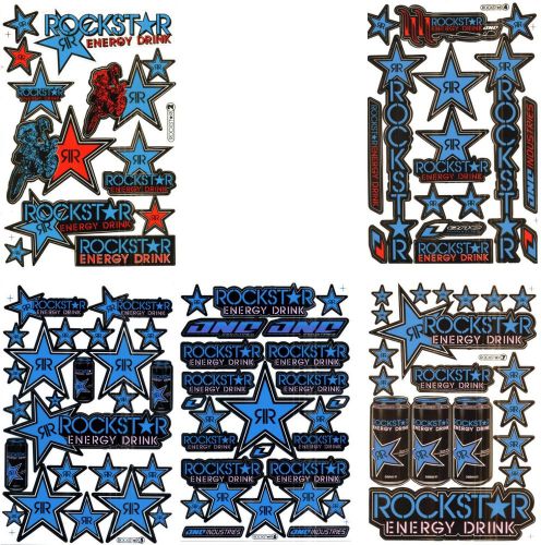 5 sheets new rockstar car motocross atv enduro bike racing decal sticker sm38