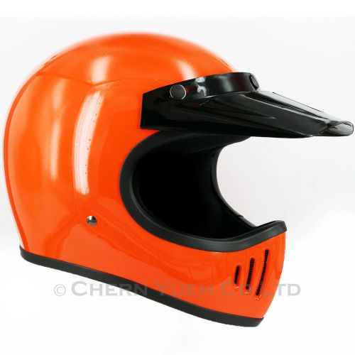 Motorcycle off-road motocross helmet fullface orange dot large for ktm kawasaki