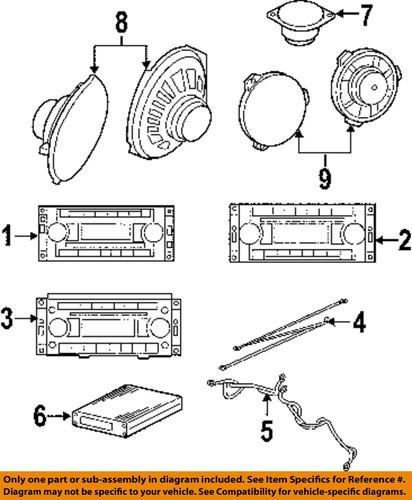 Mopar oem 5081670ab sound system-rear door speaker