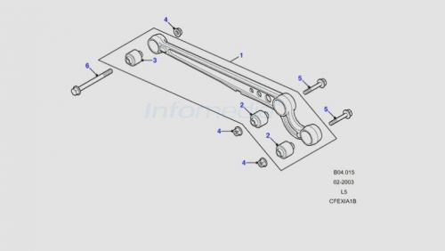 Discovery ii front radius arm bushing set (2) genuine land rover part