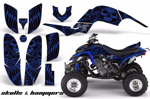 Amr racing yamaha raptor660 graphic kit wrap quad decals atv 2001-2005 hish blue