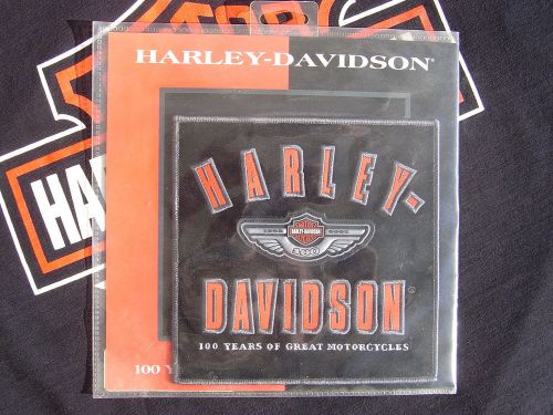 100 harley davidson 100th anni sealed varsity letter patch with collector card