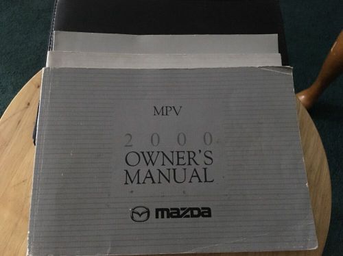 2000 mazda mpv owners manual