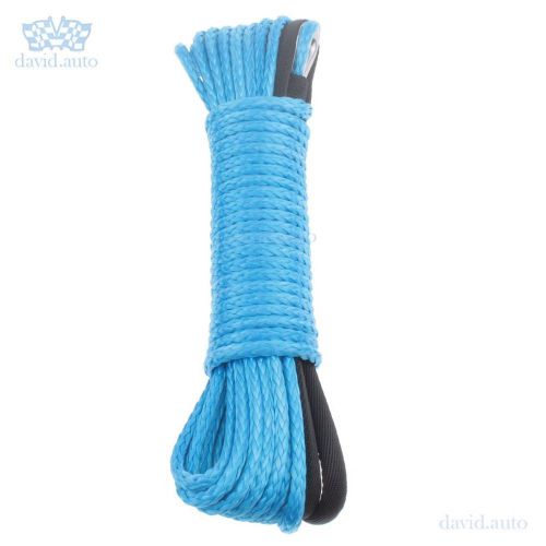 1/4&#034; x 50&#039; blue  synthetic fiber winch line cable rope 7200 lbs suv atv utv