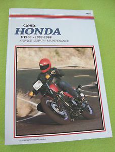 Honda vt500ft ascot vt500c shadow vt500e euro sport v-twin shop manual 1983-1988