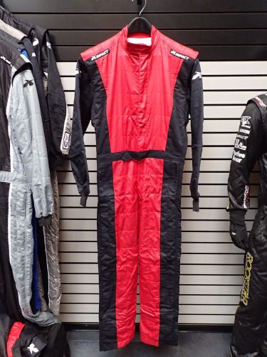New impact team one driving suit medium black/red sfi 3.2a/5 made in the usa