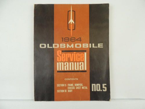 Vintage 1964 oldsmobile service manual book no. 5 workbook l5528