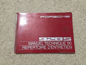 1980 porsche 928s factory original owner&#039;s owner manuel technique booklet &amp; case