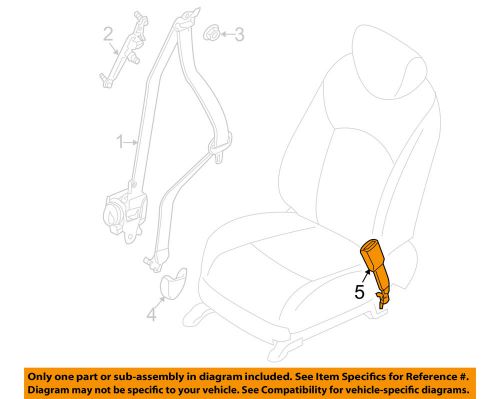 Infiniti nissan oem 14-15 qx60 front seat belt-buckle 868423ja8b