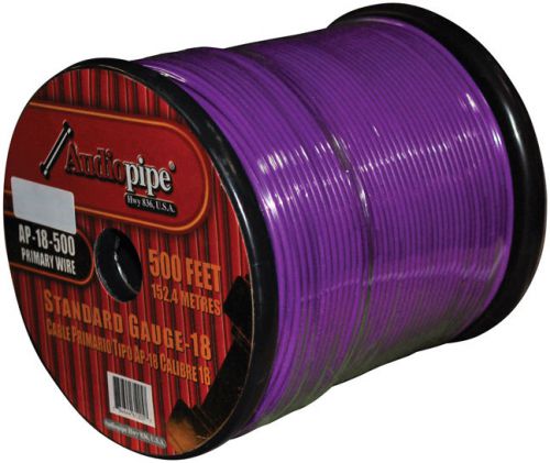 (pw18) 18ga wire 500' purple audiopipe ap18500pl wire