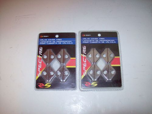 Spectre 5324 chrome valve cover small mini hold down tabs chevy ford mopar
