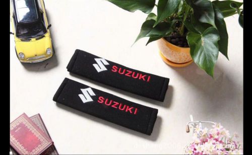 2pcs car seat belt shoulder fit for suzuki 26x7cm black shoulder pad new