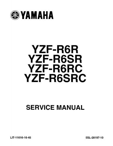 Yamaha service manual 2005 yzf-r6t &amp; yzf-r6tc
