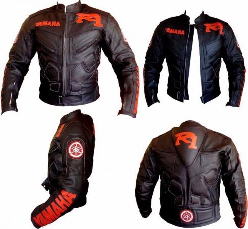 Yamaha r1 motorbike racing leather jacket biker jacket motorcycle leather jacket