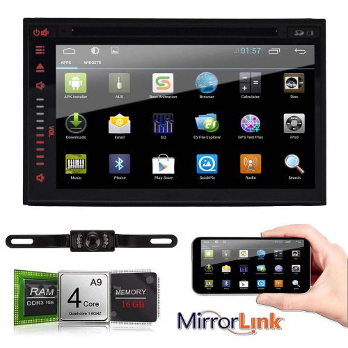 Quad core car dvd player radio stereo 2din android4.4 gps navi 3g wifi bt+camera