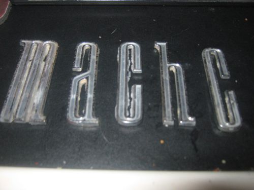 1970 mustang fastback &#034;m-a-c-h&#034; letters with extra &#034;m&#034;.....5 letters... mach 1