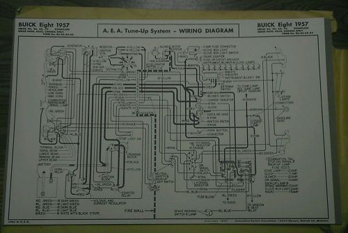 1957 buick wiring diagram dynaflow tune up sheet chart 16.5&#034; in x11&#034; in