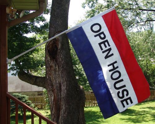 Open house - 3 x 5 - flag -polyester / real estate