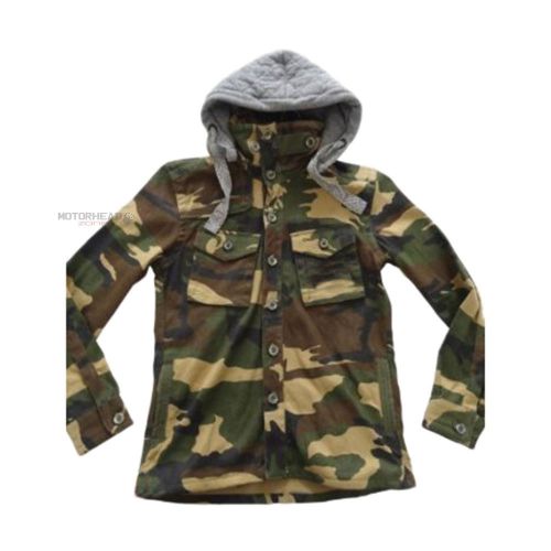 Booster motorcycle kevlar hunt hoodie green camo xlarge men ce protection