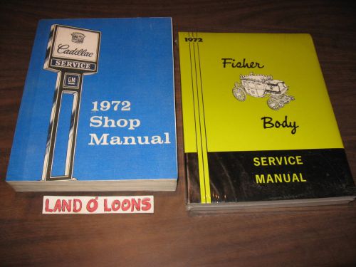 1972 cadillac shop/service manual w/body errcorr