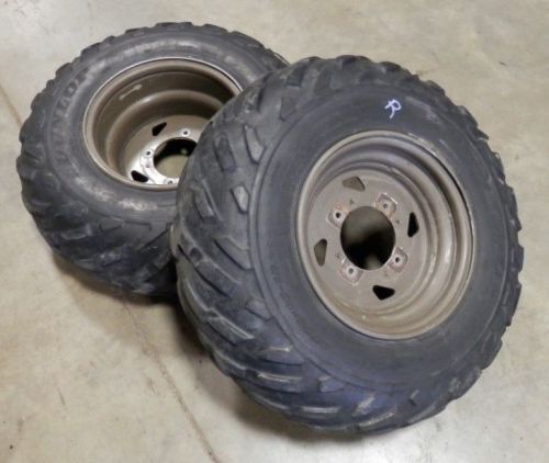 Kawasaki prairie 700 4x4 2004 rear wheels tires dunlop 25x10-12