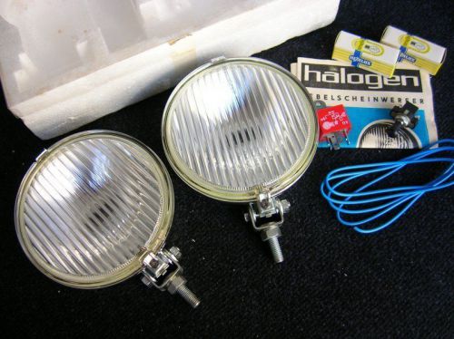 Vintage fog lamp lights porsche 356 911 bmw 02 vw bug bus cox classic chrome nos