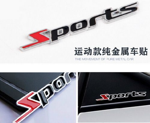 3d sports logo chrome metal car sticker emblem badge decal auto decor freeship
