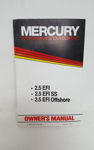 Mercury 2.5 efi owner's manual new