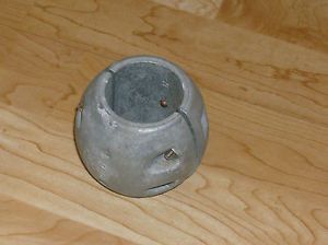 Streamlined shaft zinc for 1-3/4" shaft