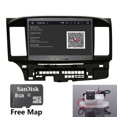 Gps navi for mitsubisi lancer android 5.1 2din radio aux stereo map free camera