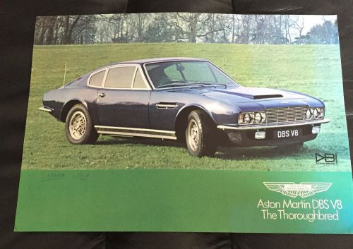 1969 aston martin dbs v8 david brown original dealer car sales brochure catalog
