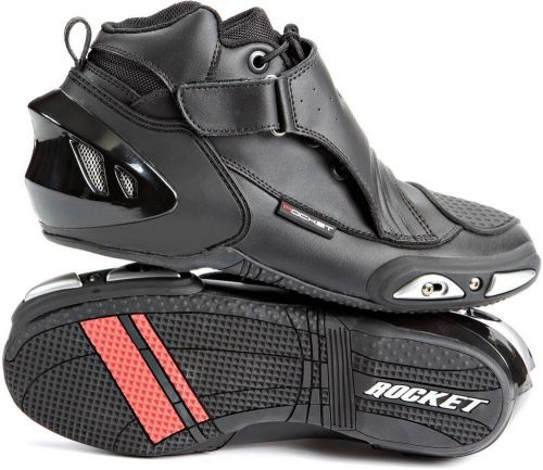 Joe rocket velocity v2x mens casual leather hybrid motorcycle boot - black