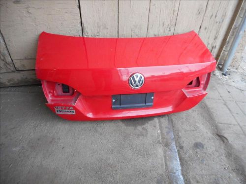 Trunk lid hatch shell vw jetta sedan 11-14 tornado red ly3d !minor scratches!