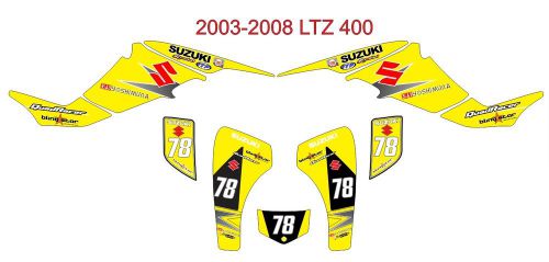 Suzuki ltz 400 atv quad graphic kit  2003-2008