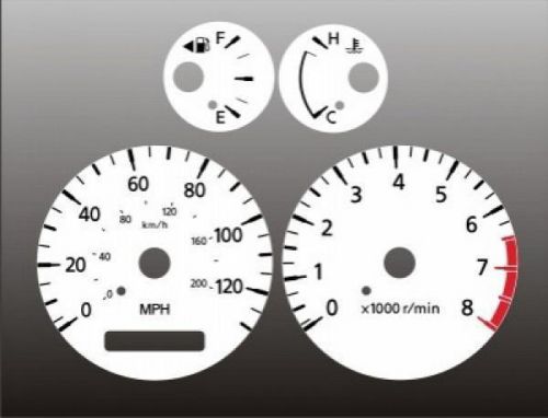 White face gauge kit fits 2000-2006 nissan sentra 120 mph instrument cluster