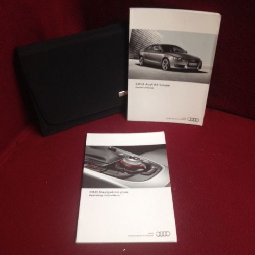 2012 audi a5 coupe oem owners manual with navigation guide and case