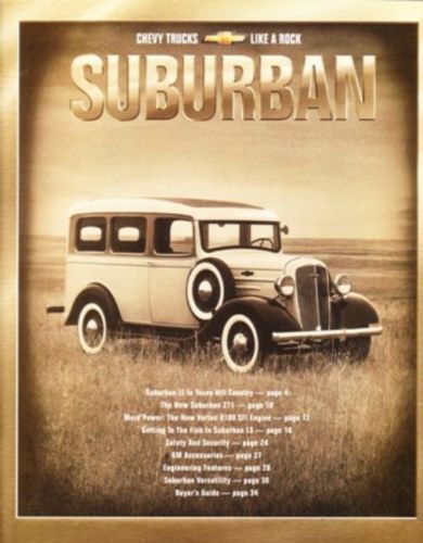 2001 chevy suburban brochure -suburban 1500 4x4-suburban 2500 4x4-vortec 8100