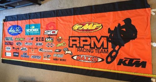 Ktm rpm racing team motorcycle moto-x logo fmf maxxis huge display banner 3&#039;x10&#039;