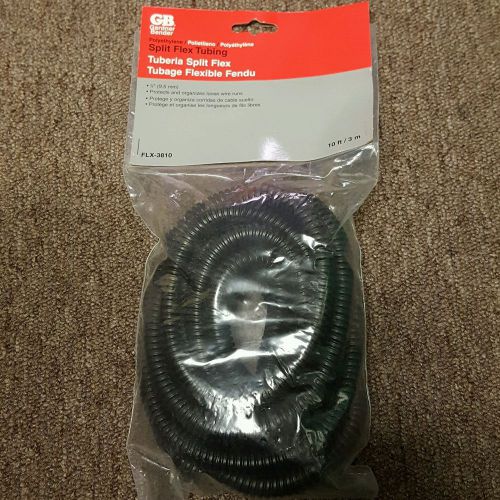 3/8"d 10ft split flexible wire wrap protect organize cables black ships free new