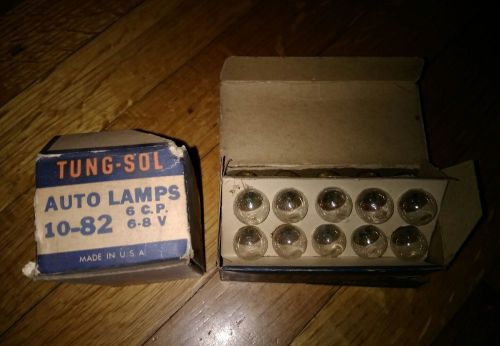 Nos tung-sol auto lamps 6v-8v  6 c.p.  lamp bulbs 81, in a nice vintage  box