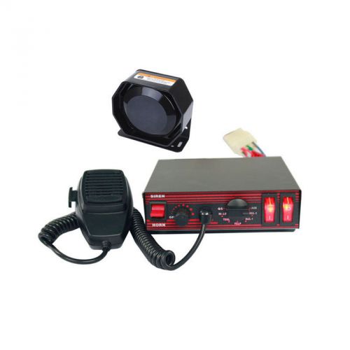 200w wired electronic siren speaker with siren box microphone pa system 8 tones