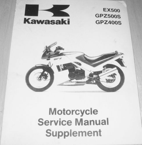 Kawasaki service manual supplement 1987-1993 ex500 gpz500s gpz400s