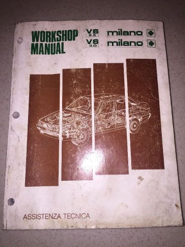 1987 alfa romeo milano v6 2.5 &amp; 3.0 workshop service manual
