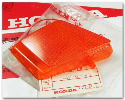 Honda 1985 ch150 85-07 ch80 scooter left front turn signal lens 33452-ge1-671