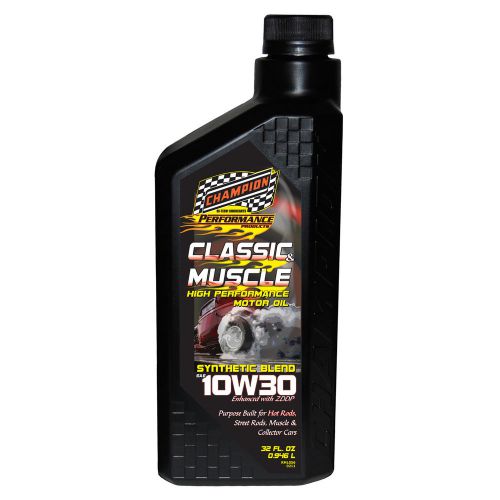 CHAMPION MOTOR OIL CLASSIC & MUSCLE CAR ENGINE OIL 10W-30 SYNTHETIC BLEND, US $8.99, image 1