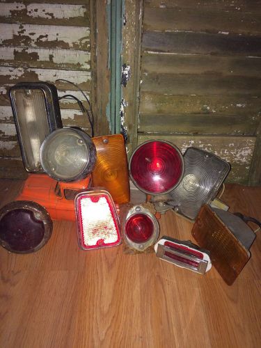 Large lot of vintage auto lights 1960's
