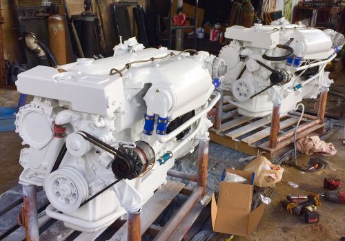 Marine diesel engine twin ford lehman 2728t 275hp with transmission cummins cat
