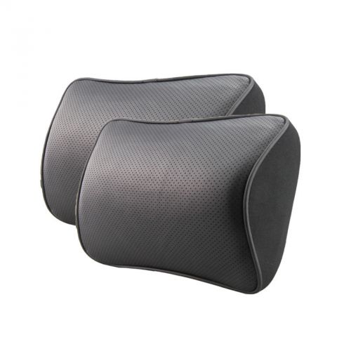2pcs black neck rest pillow car headrest soft memory cotton